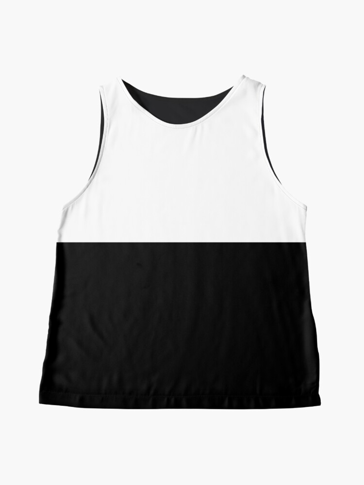 Horizontal half white and black Sleeveless Top for Sale by JayArtShop