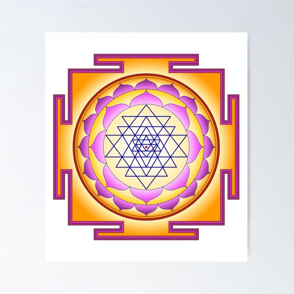 Item preview, Sri Yantra Goldern Sacred Geometry Design designed and sold by NomYen ..
