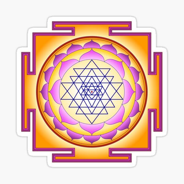 Item preview, Sri Yantra Goldern Sacred Geometry Design designed and sold by NomYen ..