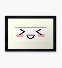 kawaii face Framed Print