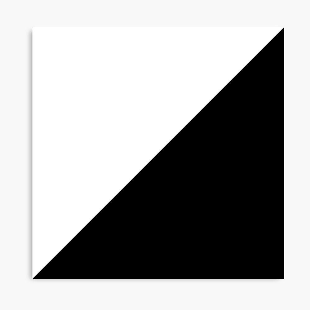 Diagonal half white and black