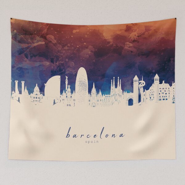 Item preview, barcelona skyline designed and sold by BekimART2.