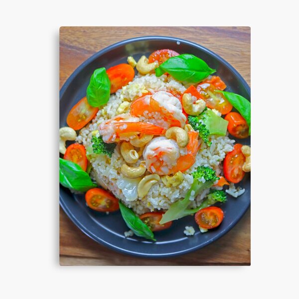 Fried Rice With Shrimp Canvas Print