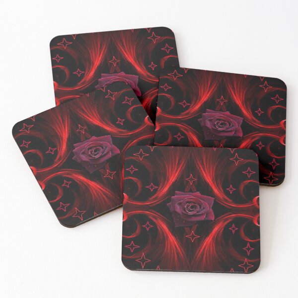 Item preview, Exquisite red rose design, feminine aesthetic design inspired by nature designed and sold by Adri Barnard.