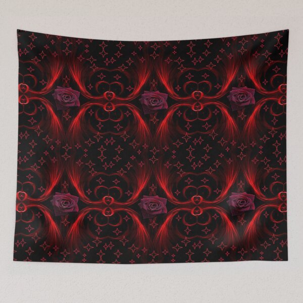 Item preview, Exquisite red rose design, feminine aesthetic design inspired by nature designed and sold by Adri Barnard.