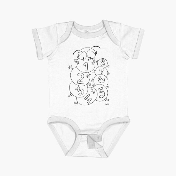 Wobbly Caterpillar Short Sleeve Baby One-Piece