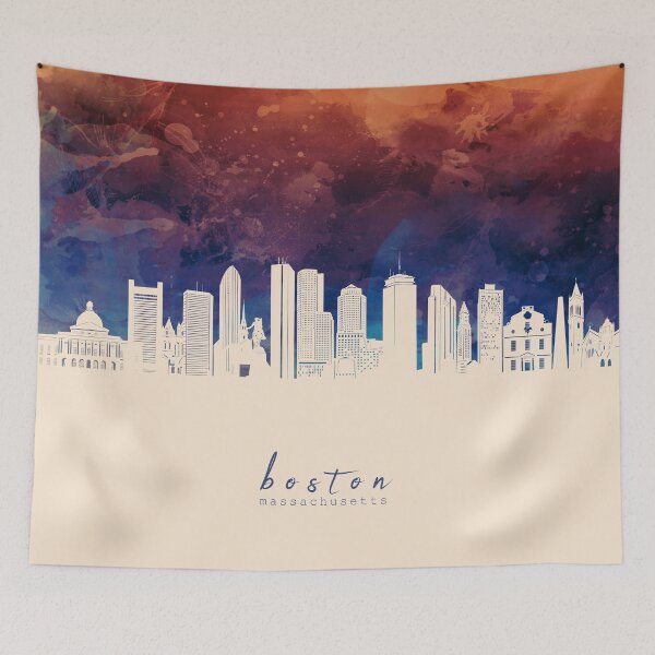 Item preview, boston skyline designed and sold by BekimART2.