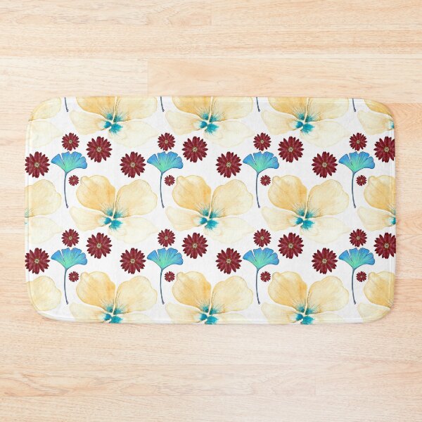 Item preview, botanical pattern yellow yellow flower and gingko leaf designed and sold by AnnaBaldon.