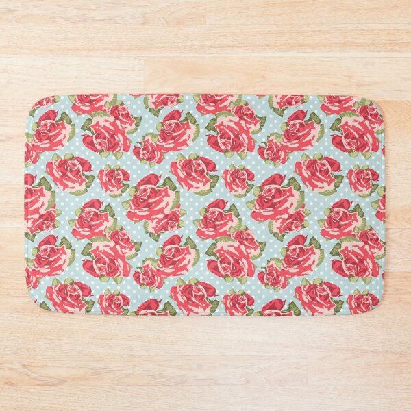 Item preview, English Roses Blue Polka Dots designed and sold by Rainbows Galore.