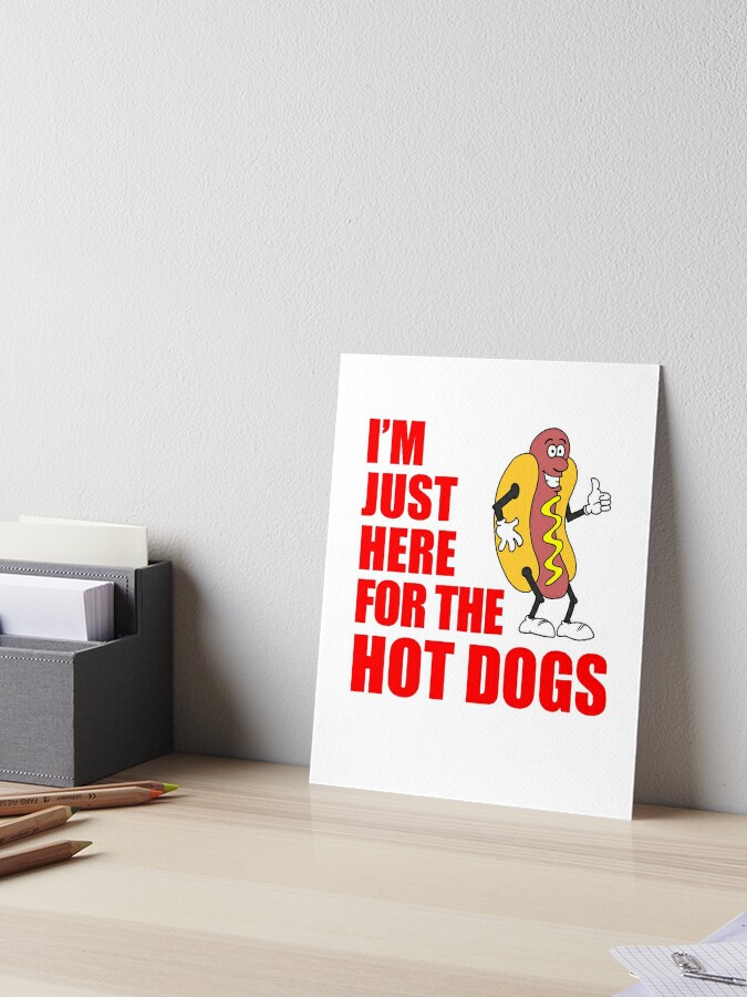 Hot dog cartoon illustration Art Board Print for Sale by