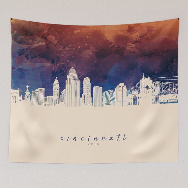 Item preview, cincinnati skyline designed and sold by BekimART2.