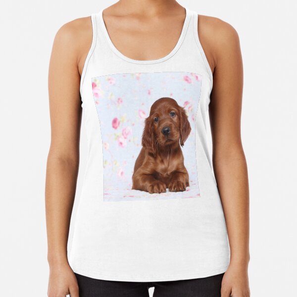 Irish setter puppy Racerback Tank Top