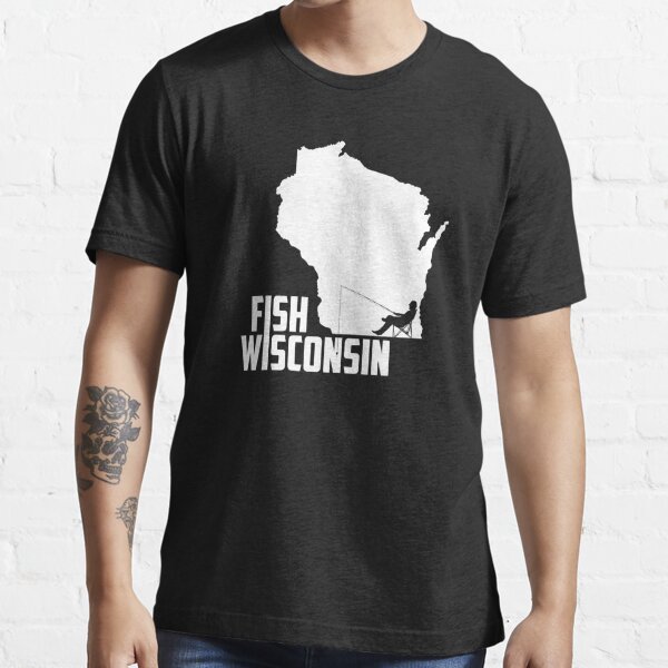 Fish Wisconsin Fishing graphic Essential T-Shirt for Sale by  jakehughes2015