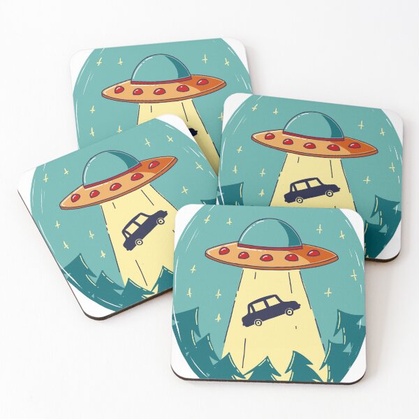 Abduction in the Car Coasters (Set of 4)