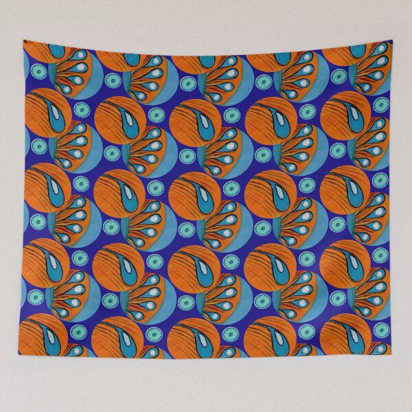 Item preview, african fabrics pattern 2 blue designed and sold by AnnaBaldon.