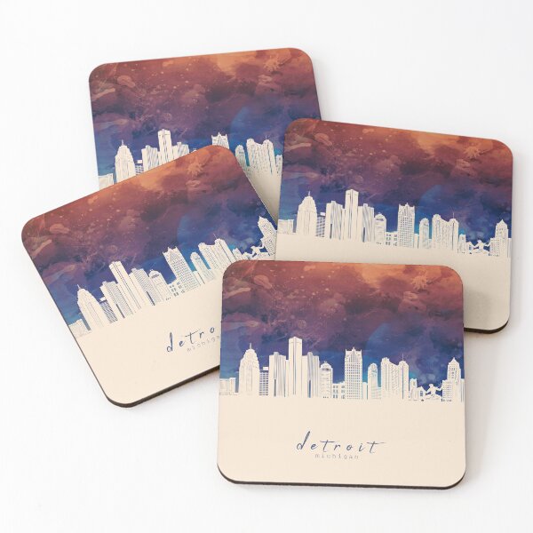 Item preview, detroit skyline designed and sold by BekimART2.