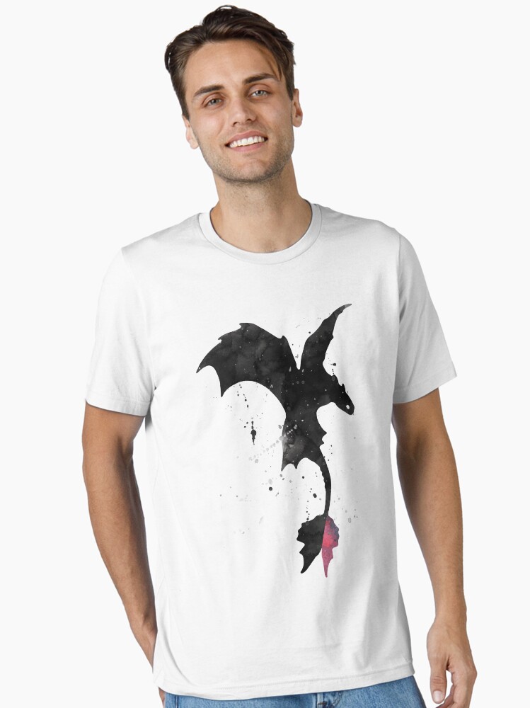 Thumbnail 2 of 7, Essential T-Shirt, Splatter Toothless Dragon designed and sold by mrsalbert.
