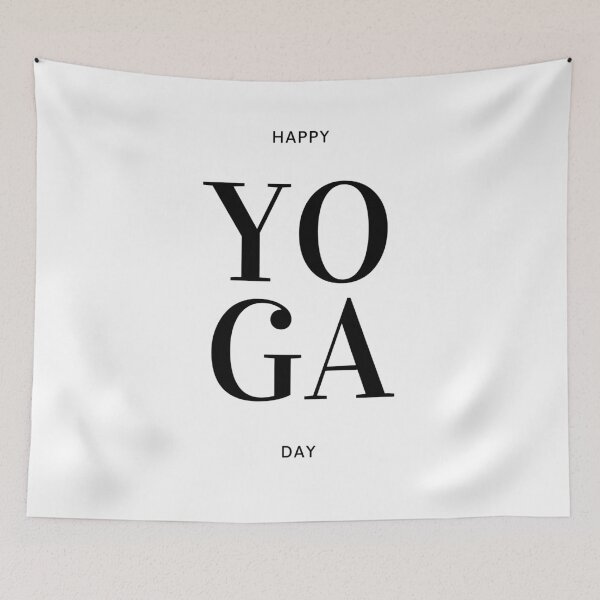 Item preview, Happy YOGA Day (bl) designed and sold by Puji Designs.