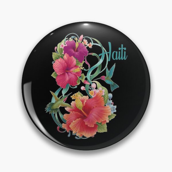 Item preview, Haiti National Flower Hibiscus Birds Lakay designed and sold by makeitadmirable.