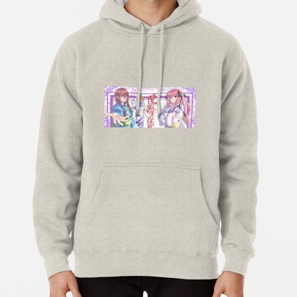 Unisex The Quintessential Quintuplets Sudadera con Capucha Estampada-Blanco Unisex The Quintessential Quintuplets Sudadera con Capucha Estampada-Blanco