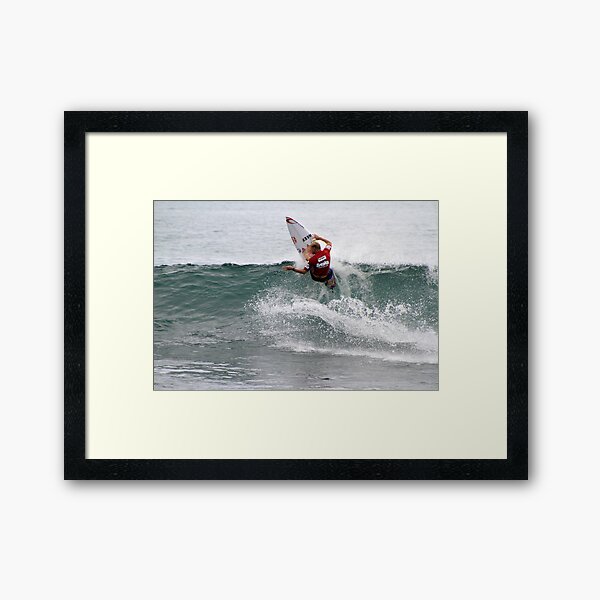 Mick Fanning at The Breaka Burleigh Pro Framed Art Print