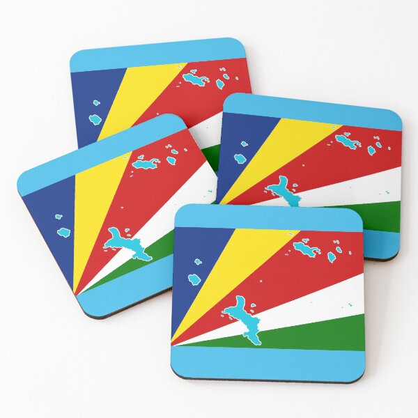 Item preview, Seychelles Flag with Map of the Seychelles Islands designed and sold by Havocgirl.