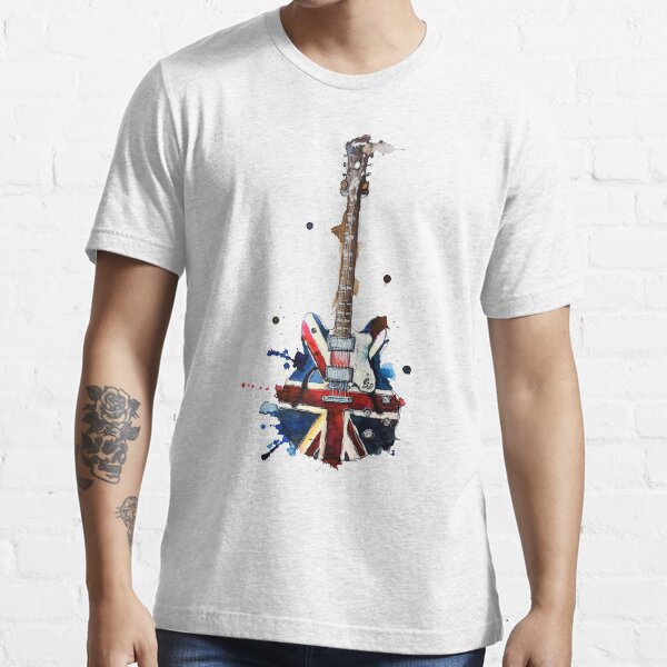 "union jack epiphone oasis electric guitar" Tshirt for Sale by