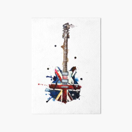 union jack epiphone oasis guitare électrique Impression rigide