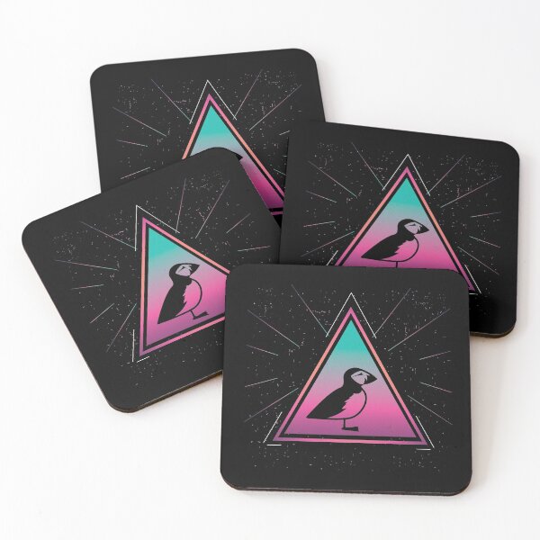 Item preview, Colorful Puffin Geometrical Triangle Seabird Retro Style graphic designed and sold by Grabitees.
