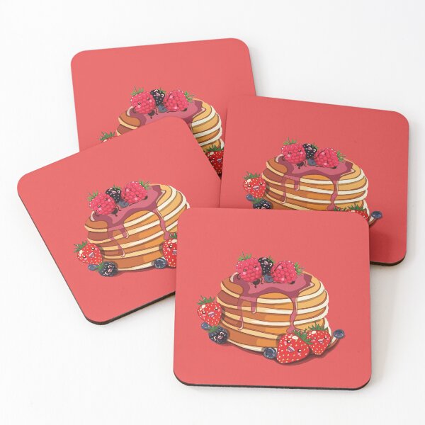 Item preview, pancakes Kawaii strawberry rasberry designed and sold by Collagedream.