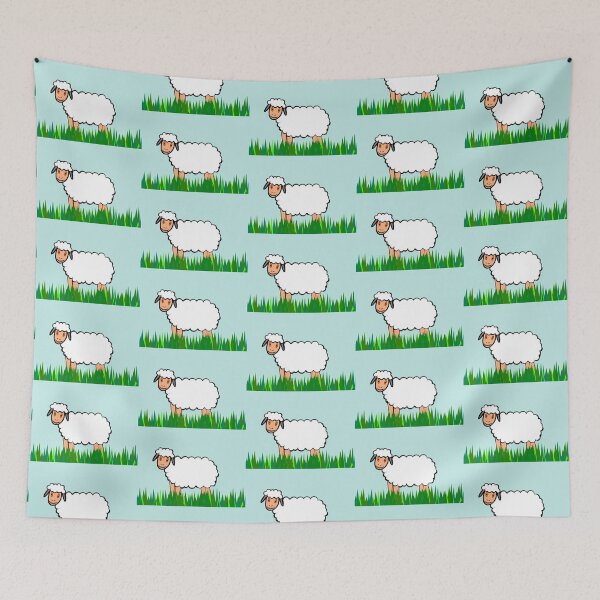 Item preview, cute little sheep in a meadow designed and sold by loiret1958.