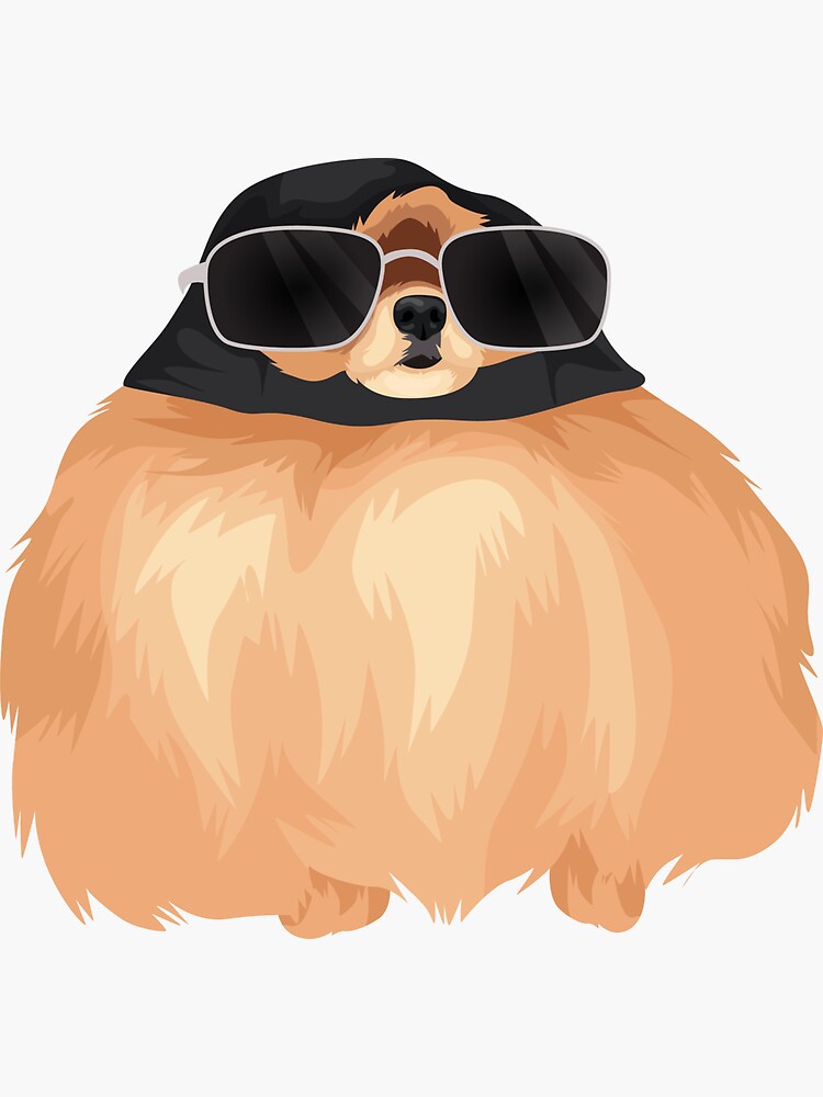 Thumbnail 3 of 3, Sticker, Cool Dog With Glasses designed and sold by chonkyanimals.