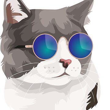 Artwork thumbnail, Cool Cat With Glasses by chonkyanimals