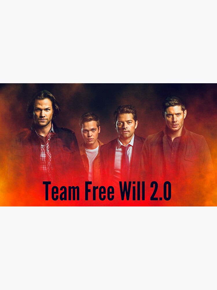  supernatural team free will 2 0 sticker for sale by arynor7 redbubble