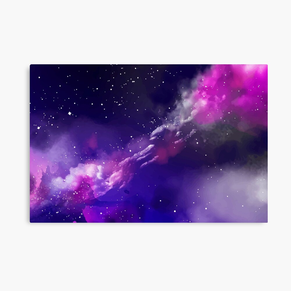Purple Sky With Clouds And Stars Abstract Poster By Roseofgold Redbubble