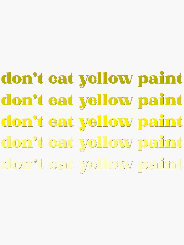 van gogh ate yellow paint