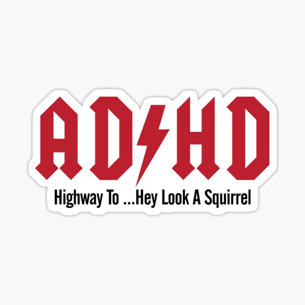 Adhd Acdc Band Logo Spoof Attention Deficit