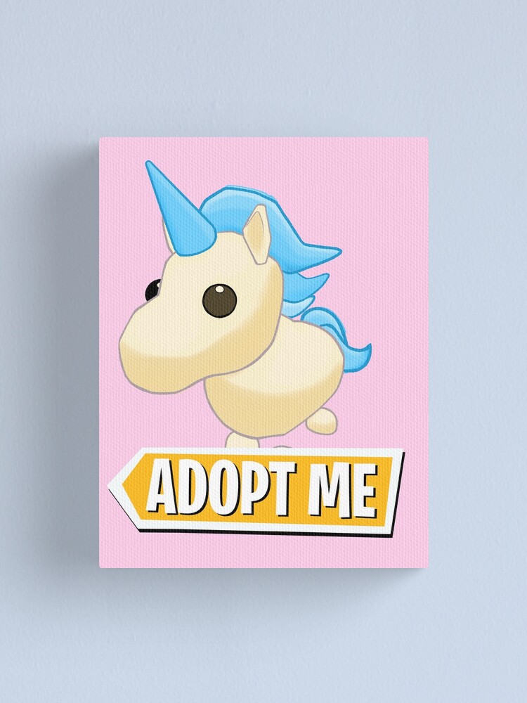 Adopt Me Golden Unicorn Canvas Print By Pickledjo Redbubble - youtubers de roblox en adopt me