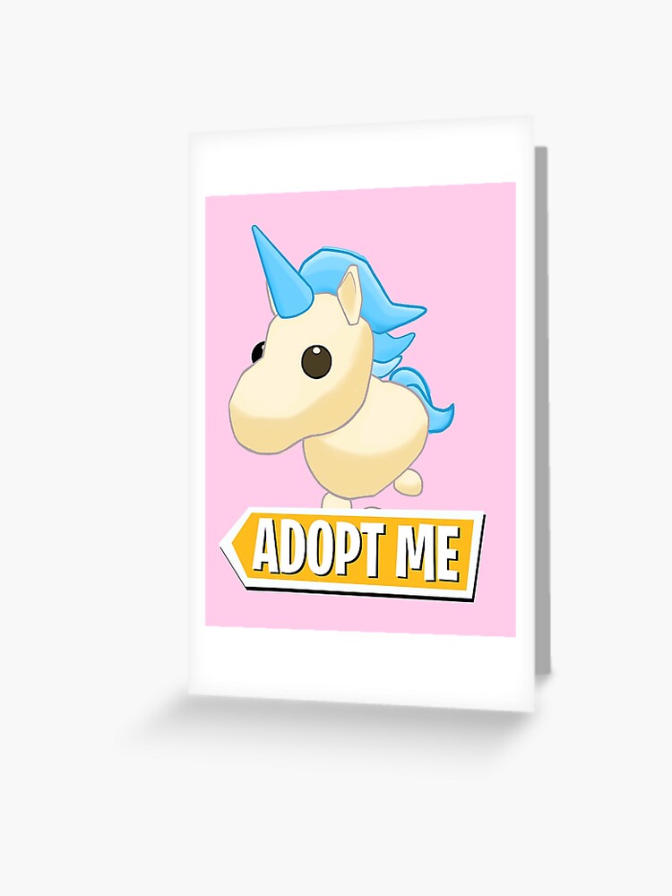 Adopt Me Golden Unicorn Greeting Card By Pickledjo Redbubble