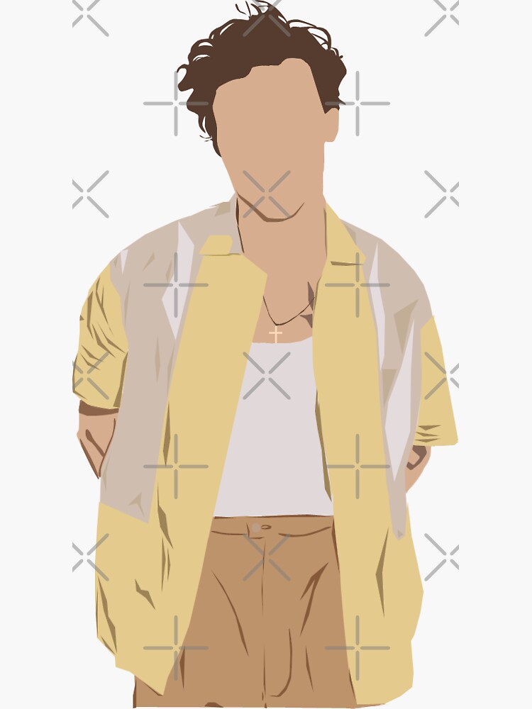 "Harry Styles Outline" Sticker by damafederico Redbubble