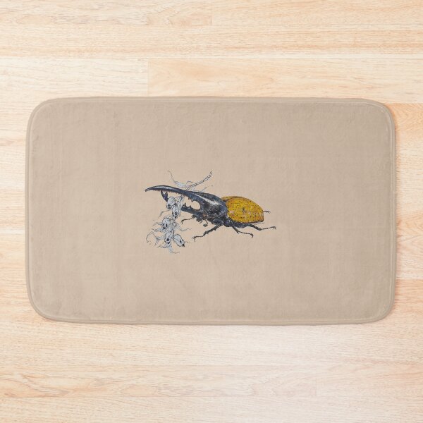 Item preview, Dynastes hercules Beetle and snapdragon pods designed and sold by bluejayknits.