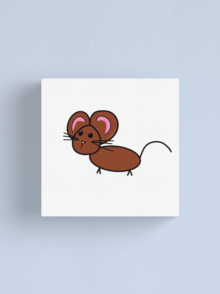 "Badly Drawn Mouse" Canvas Print for Sale by Mekredez | Redbubble