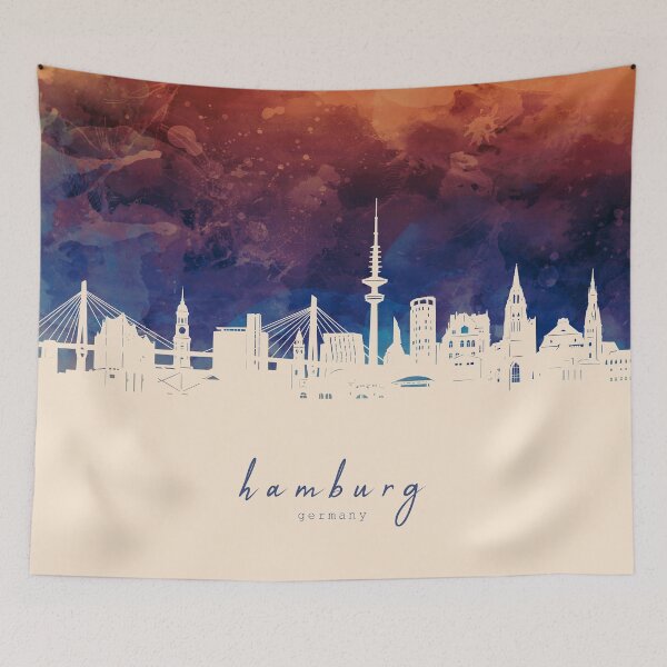 Item preview, hamburg skyline designed and sold by BekimART2.