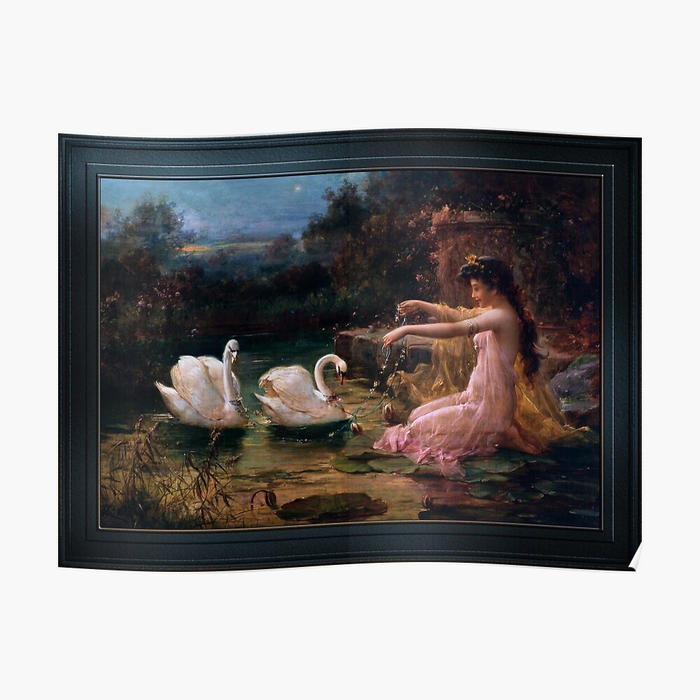 At The Swan Lake By Hans Zatzka Tapestry For Sale By Xzendor7 Redbubble