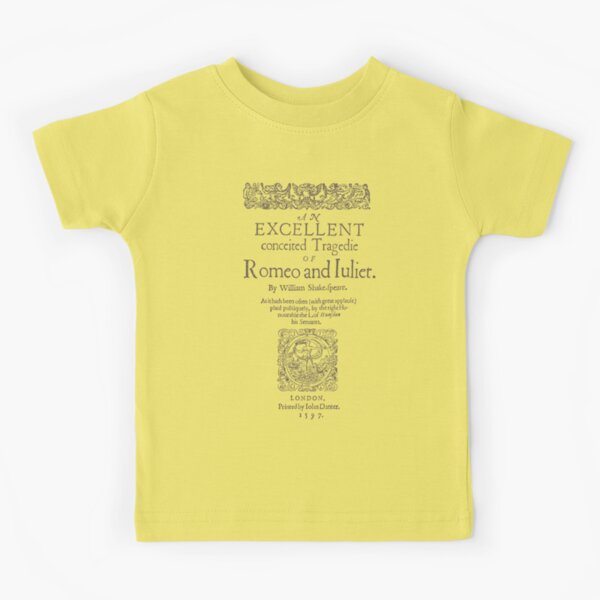 Shakespeare, Romeo and Juliet 1597 Camiseta para niños