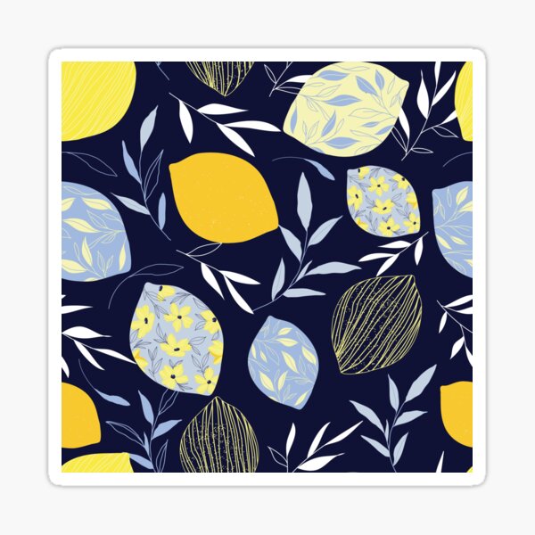 All The Lemons Abstract Print Sticker