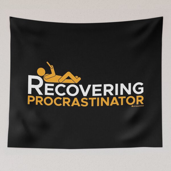 Item preview, RECOVERING PROCRASTINATOR designed and sold by Office Geek Shop.