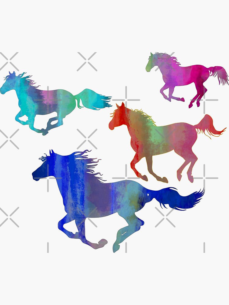 Four Running Horses 3 by Horse-Aholic