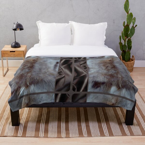 Item preview, Brown Leather Fur Abstract Teal Blue Nature Animals Patterns designed and sold by NoGrayDays1.