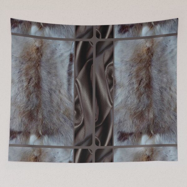 Item preview, Brown Leather Fur Abstract Teal Blue Nature Animals Patterns designed and sold by NoGrayDays1.